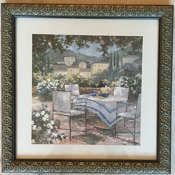 Tuscany Terrace by Allayn Stevens - Beautifully Custom Framed 9”x9” Square Print - Picture 2 of 6